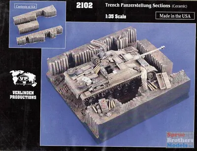 VER2102 1:35 Verlinden Trench Panzerstellung Sections (Ceramic) • $36.39