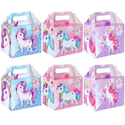 36 Card Box Birthday Party Favour Lunch Treat Gift Filler Loot Boxes UNICORNS • £16.49