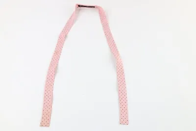 Vtg 50s 60s Rockabilly Silk Polka Dot Western Ribbon Colonel Bow Tie Pink USA • $31.45