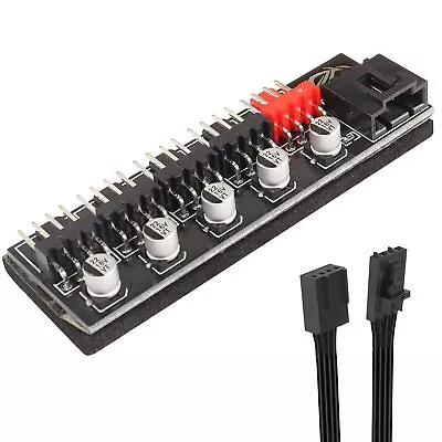 Chassis Fan Hub12V 4Pin PWM 5 Way CPU Cooling HUB PC Chassis Fan Controller ... • $8.76