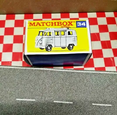 Matchbox Lesney 34 VW Volkswagen Camper Low Roof EMPTY Repro  Box Only No Car • $7.50