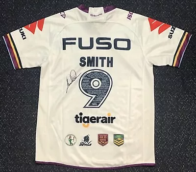 MELBOURNE STORM JERSEY SIGNED BY CAMERON SMITH COMES WITH ITS OWN C.O.A No2 • $299