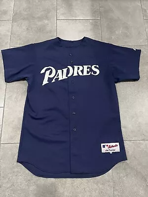 Vintage Majestic San Diego Padres Authentic Blue BP Jersey Men’s Size 46 • $89.99