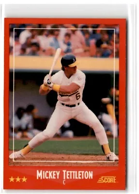 1988 Score Glossy Mickey Tettleton #269 Oakland Athletics Baseball Card • $19.60