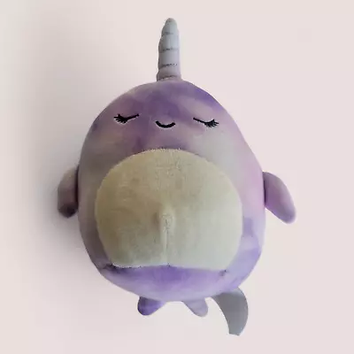 Squishmallows Sealife Collection Nabila 8  Purple Plush Narwhal Stuffed Animal • $10.95