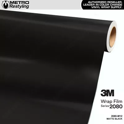 3M 2080 Matte Black Vinyl Vehicle Car Wrap Decal Film Sheet Roll | M12 • $4.95