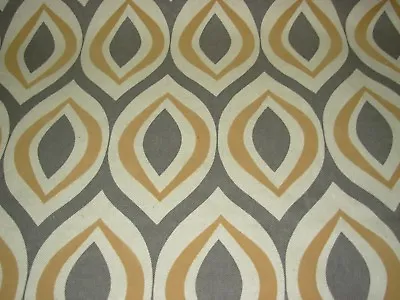 3 Yds~cut Velvet~modern Retro Geometric Linen Upholstery Fabric For Less • $39.95
