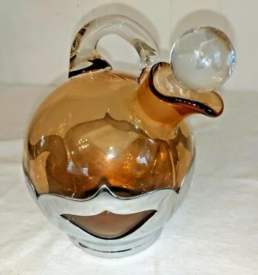 Farber Bros. Krome Kraft Mcm  Amber 7  Pitcher Decanter  • $55