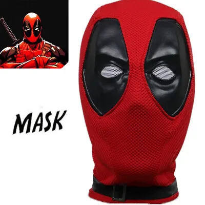 Deadpool Mask Full Head Helmet Cosplay Adult Costume Prop Red Helmet Party Gifts • $40.74