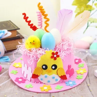 Easter Bonnet Kit Easter Make Your Own Bonnet Hat Craft Set With ChicksEgg Nest • £8.69