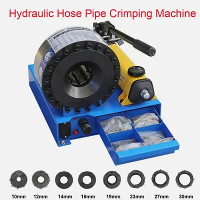 Portable Hydraulic Hose Pipe Crimping Machine 5600KN Crimper With 8 Sets Dies • $941.59