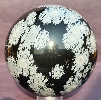 Snowflake Obsidian Sphere   Ball Orb Crystal Chakra • $23.63