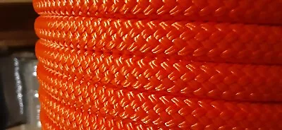 1/2  X 29 Ft.Premium Double Braid-Yacht Braid Polyester Rope.Bright Orange.  • $24