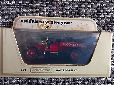 Matchbox Models Of Yesteryear Y-13 1918 Crossley Evans Coal & Coke Diecast Model • £3.20