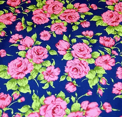Liberty Belgravia Silk Satin Fabric  Carline Rose - Pink • £21.25