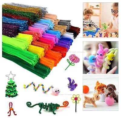 Pipe Cleaners Plush Chenille Stems Ideal For Craft • £2.75