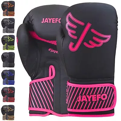 Jayefo Glorious Boxing Gloves Muay Thai Kick Boxing Leather Sparring Heavy Bag W • $28.38