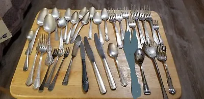 Vintage Lot Of Assorted Silverware Flatware Silver Plated And More • $24.95