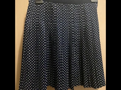 £6 • Buy J.Crew Navy Polka Dot Lined Skirt Size 00 Size 8