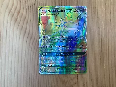 Pokémon Card Muk & Alolan Muk GX Rainbow Rare Tag Team • £2.99
