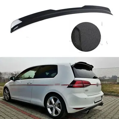 $48.50 • Buy Carbon Color Roof Spoiler Extension Fits For 2012-2017 VW GOLF 7 MK7 GTI R