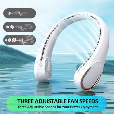 Portable Neck Fan Three Levels Adjustable 360-Degree Surround Airflow Quiet Fan • $8.90