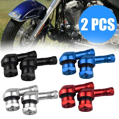 $8 • Buy 2PCS Car Motorcycle 90 Degree Wheel Tire Tyre Valves Stem Cap Covers Accessories