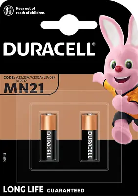 2 X DURACELL SECURITY MN21 A23 LRV08 GP23A 12v Alkaline Batteries Long Expiry • £3.68