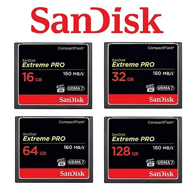 SanDisk Extreme Pro CF 64GB 32GB 256GB 128GB Compact Flash Memory Card 4K 160MBs • $79.95