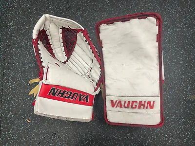 NHL Detroit Red Wing Vaughn Velocity Pro Stock Hockey Goalie Glove Blocker Set • $349.99