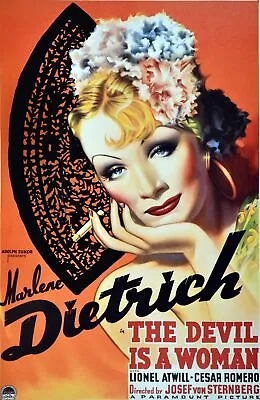 Marlene Dietrich The Devil Is A Woman Decor Poster. Home Graphic Art Design 3937 • $49