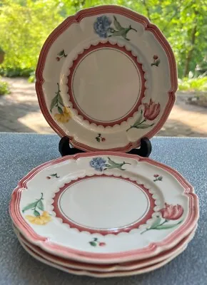 Set Of Four Villeroy & Boch Jardin D'Alsace Fleur Bread Plates • $64.95