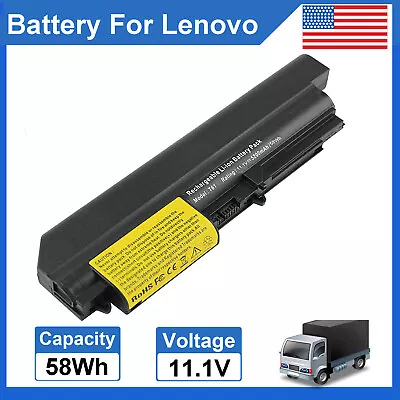 T400 Battery For Lenovo ThinkPad R400 7443 R61 T61 14.1” Widescreen 42T5262 NEW • $14.99