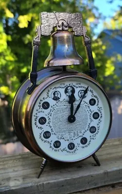 Vintage Elgin Clock Declaration Of Independence & Liberty Bell RARE • $59.99