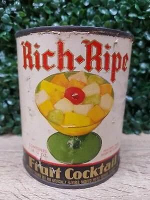 Rich Ripe Fruit Cocktail Can Vintage Kitchen Advertising Collectible San Jose CA • $9.99