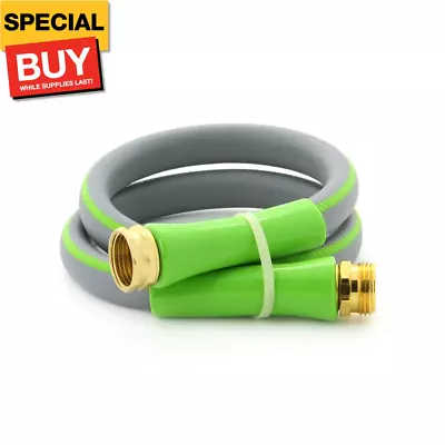 Garden Lead-In Water Hose 5/8  Inch X 3' Foot Heavy Duty Flexible Water Hose Ga • $17.99