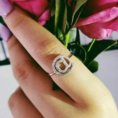 $157.37 • Buy 2Ct Round Cut Diamond Unique  @  Women's Engagement Ring 14K White Gold Finish