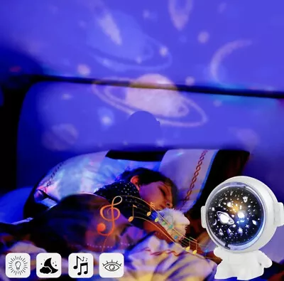 £5 • Buy GALAXY PROJECTOR WITH MUSIC - USB CHARGING ASTRONAUT Child Night Light
