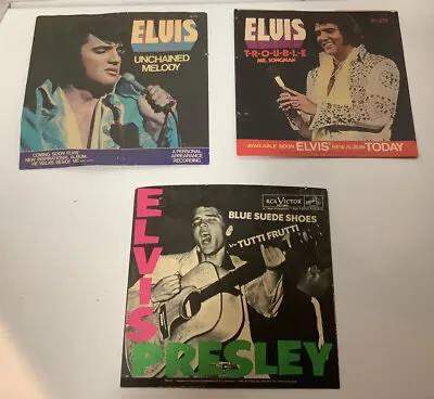 Lot Of 3~ Elvis Presley 45's Picture Sleeves ~ EMPTY RCA • $9.99