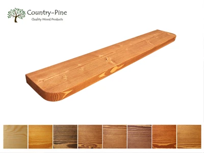 Rustic Floating Shelf / Shelves **8 Different Colour Choices** (Round Edge) • £38.95