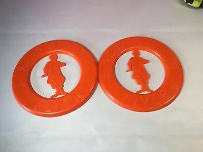 Vintage McDonalds Happy Meal Toys Two Flyer Frisbee’s Orange Plastic Toy • $6.74
