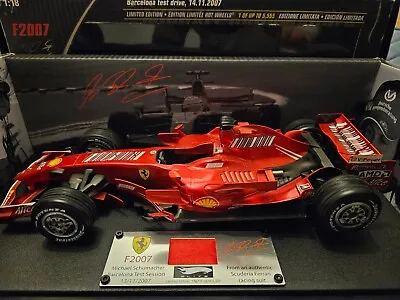 1/18 Ferrari F2007 Michael Schumacher Barcelona Test 2007 Ltd Ed • $373.50