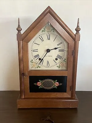 Vintage Seth Thomas 8-Day Chime Steeple Mantle Clock Working W/ Key • $140
