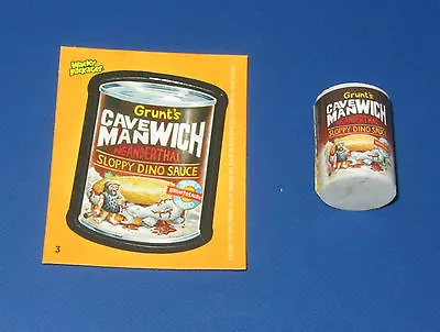 Wacky Packages Eraser Series 1 Cave Manwich #3 With Matching Sticker • $2.95