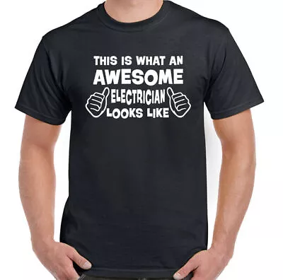 £10.94 • Buy Awesome Electrician -  Mens Funny T-Shirt Sparky Tradesman