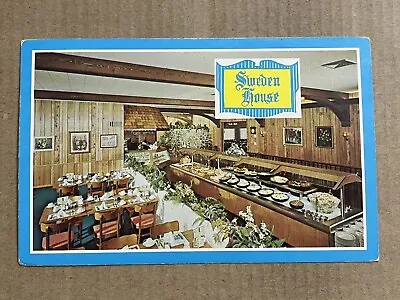 Postcard Florida Illinois Sweden House Smorgasbord Restaurant Vintage Roadside • $1.99