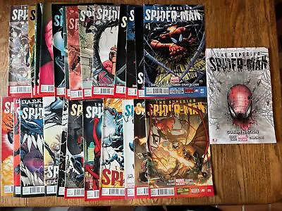 The Superior Spider-Man Lot Complete Set Issues 1-26 And Goblin National TPB • £40.55