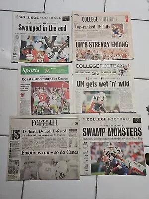 Miami Herald UM Football Newspaper Lot Miami Herald 1997-2017 Sean Taylor Vilma • $20