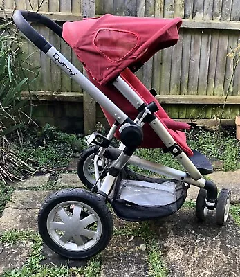 Quinny Buzz Buggy Pushchair Stroller + Raincover Basket Rebel Red • £54.99