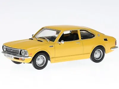 Toyota Corolla 1974 Yellow Diecast Model Car ABADD105 In Acrylic Show Case Hache • $31.90